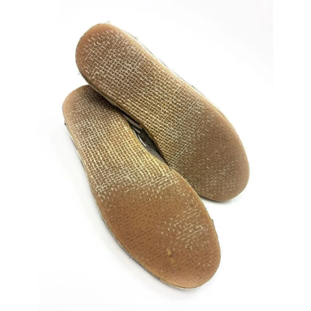 TOMS Ash Gray Canvas Espadrille Flats Sz 7